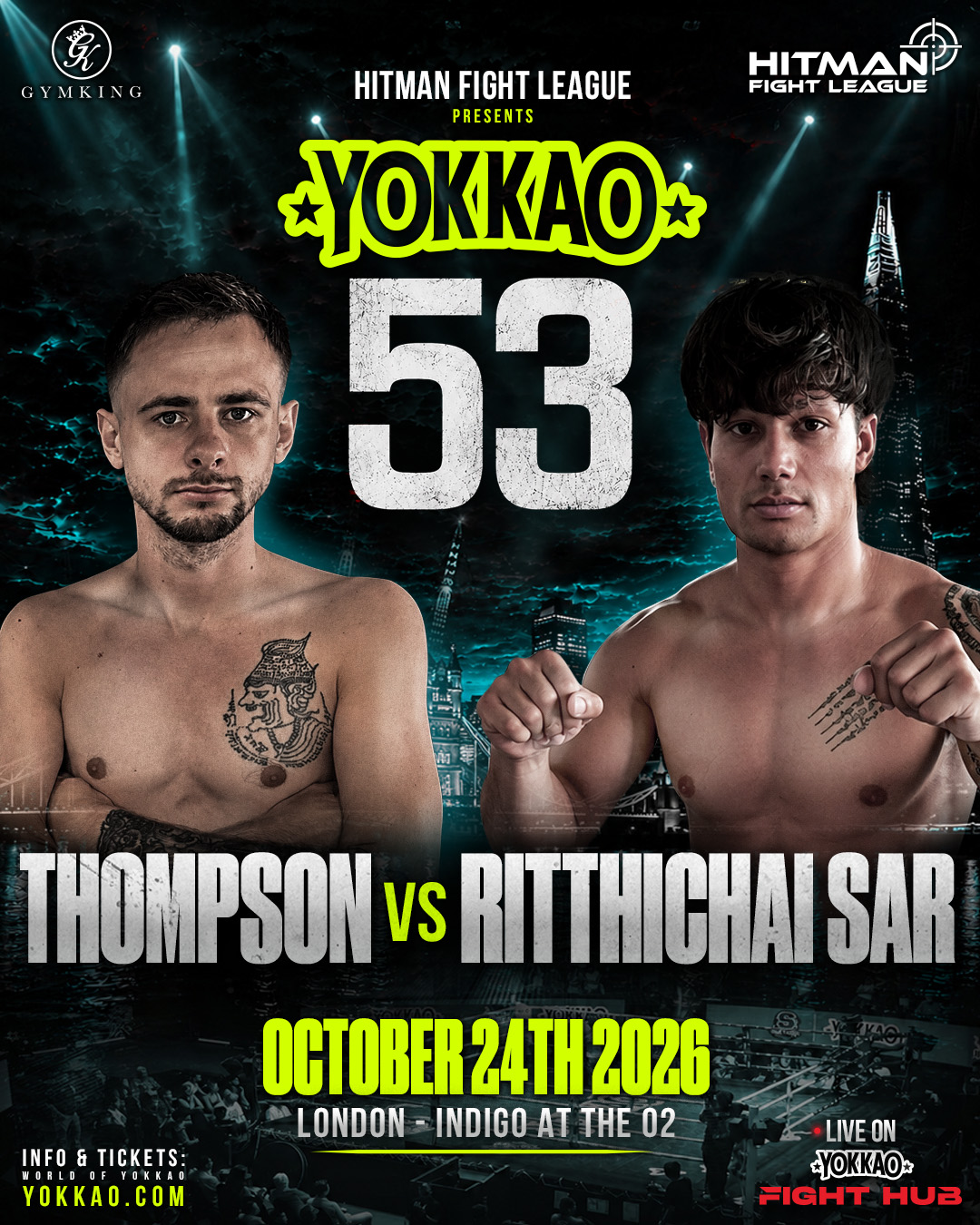 YOKKAO 53 Muay Thai — Ritthichai Star vs Reece Thomson matchup poster